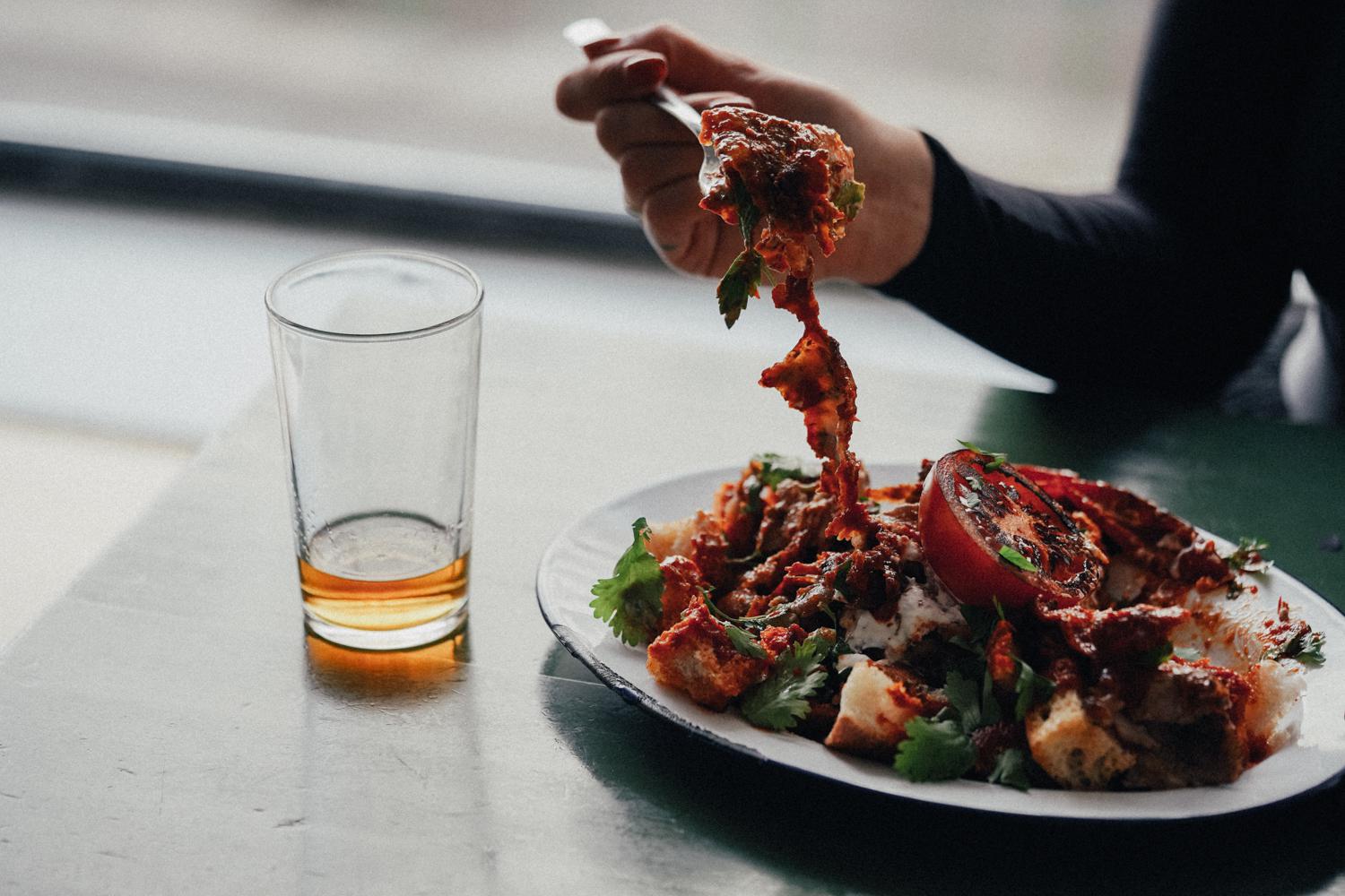 Kebab-annos Döner Harjussa.