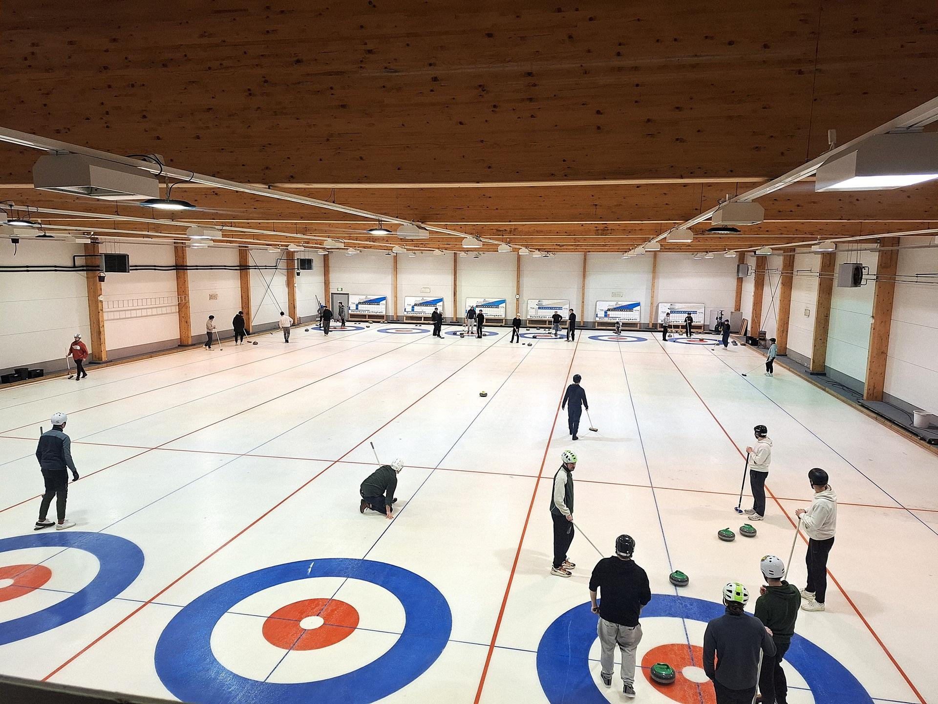 Fun Curling on 6 sheets.