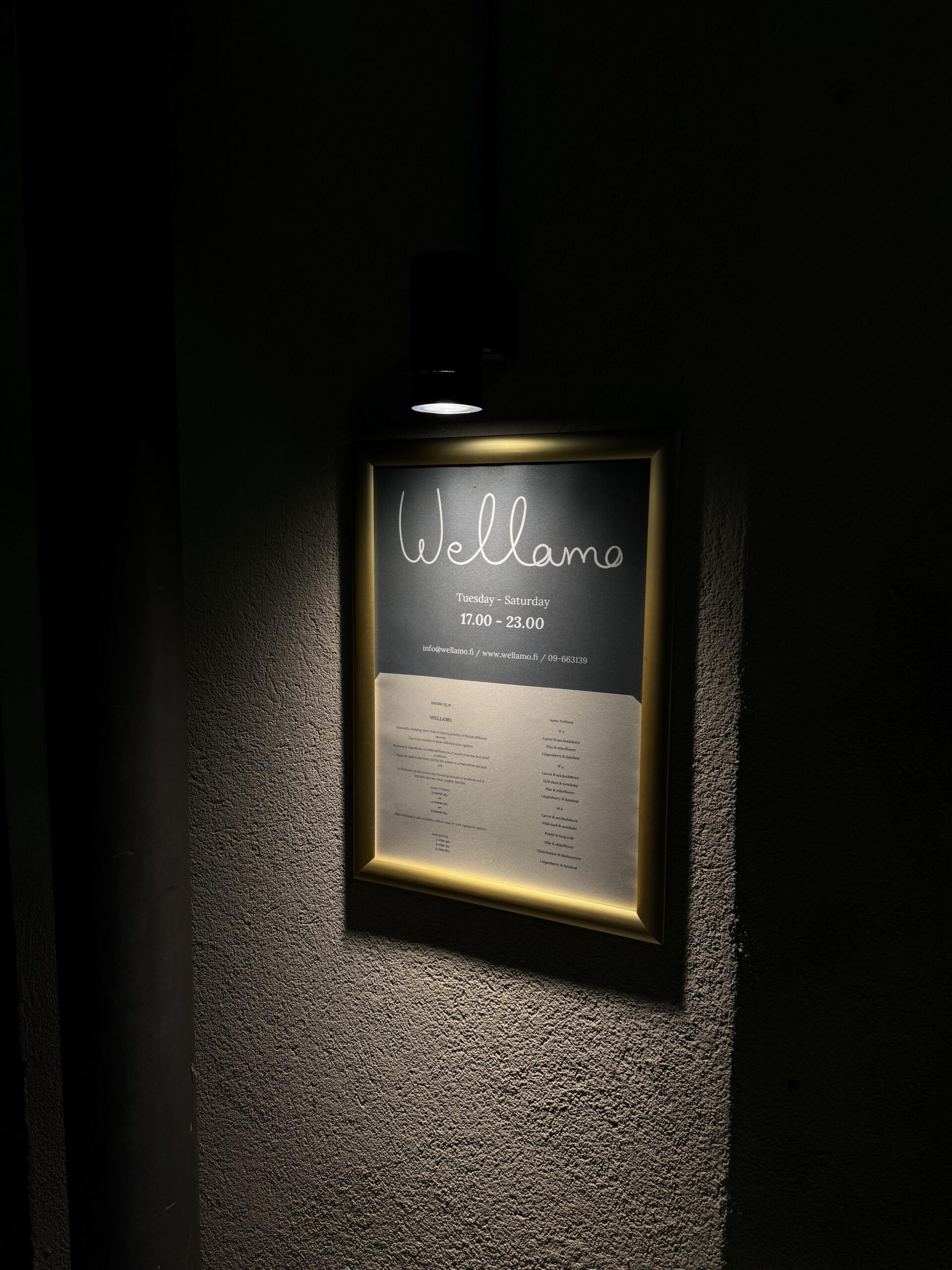 Restaurang Wellamo, en tavla på väggen.