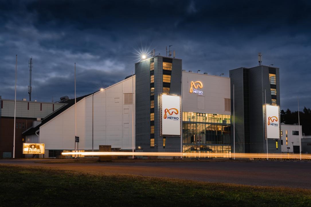 Espoo Metro Areena, utifråd sedd.