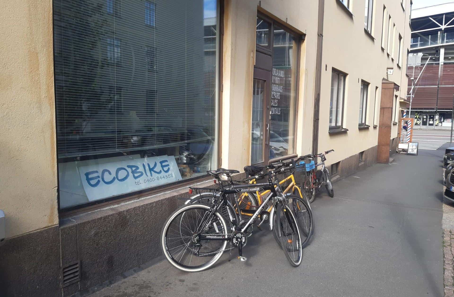 Ecobike kauppa kadun puoli