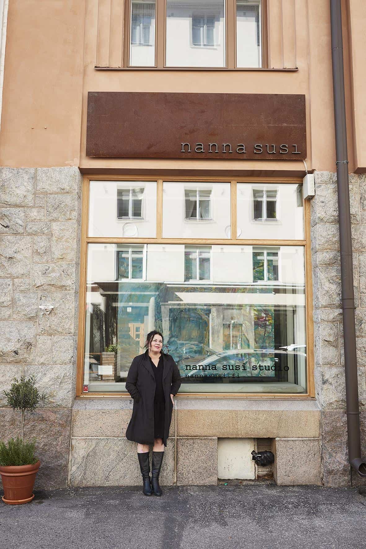 Nanna Susi studio löytyy Fleminginkatu 6 kivijalasta.