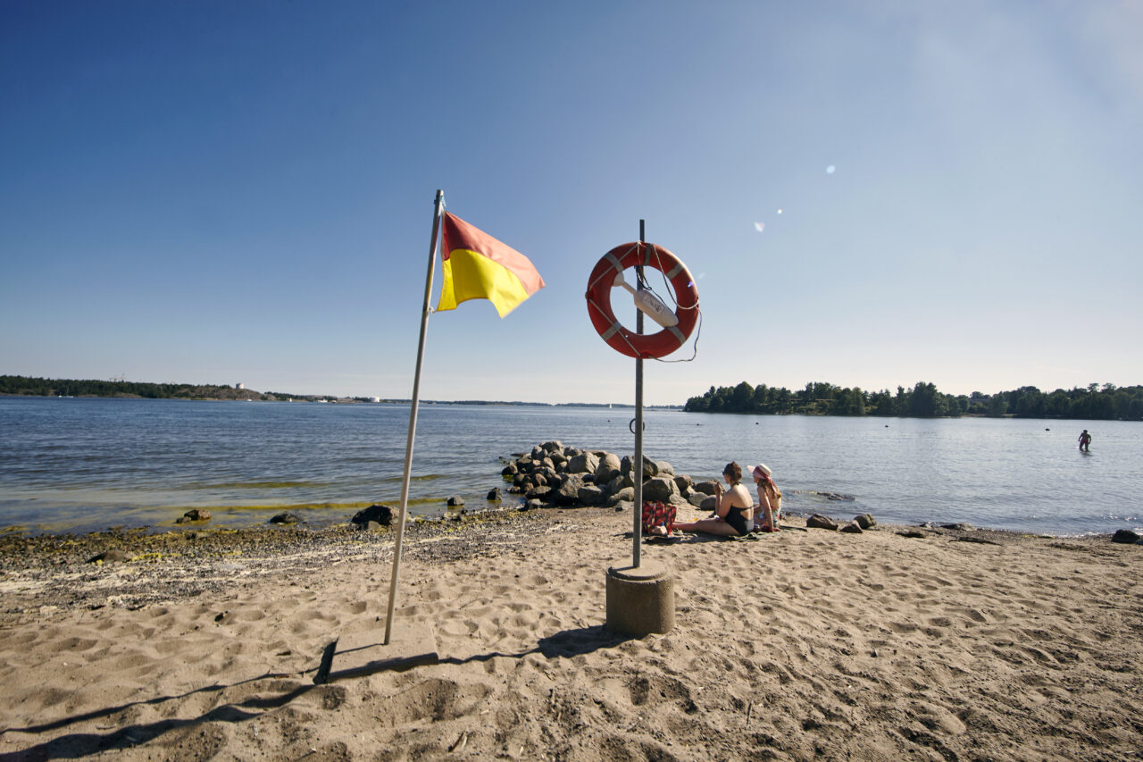 sju olika badplatser i Helsingfors