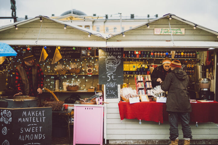 Christmas market in Helsinki
