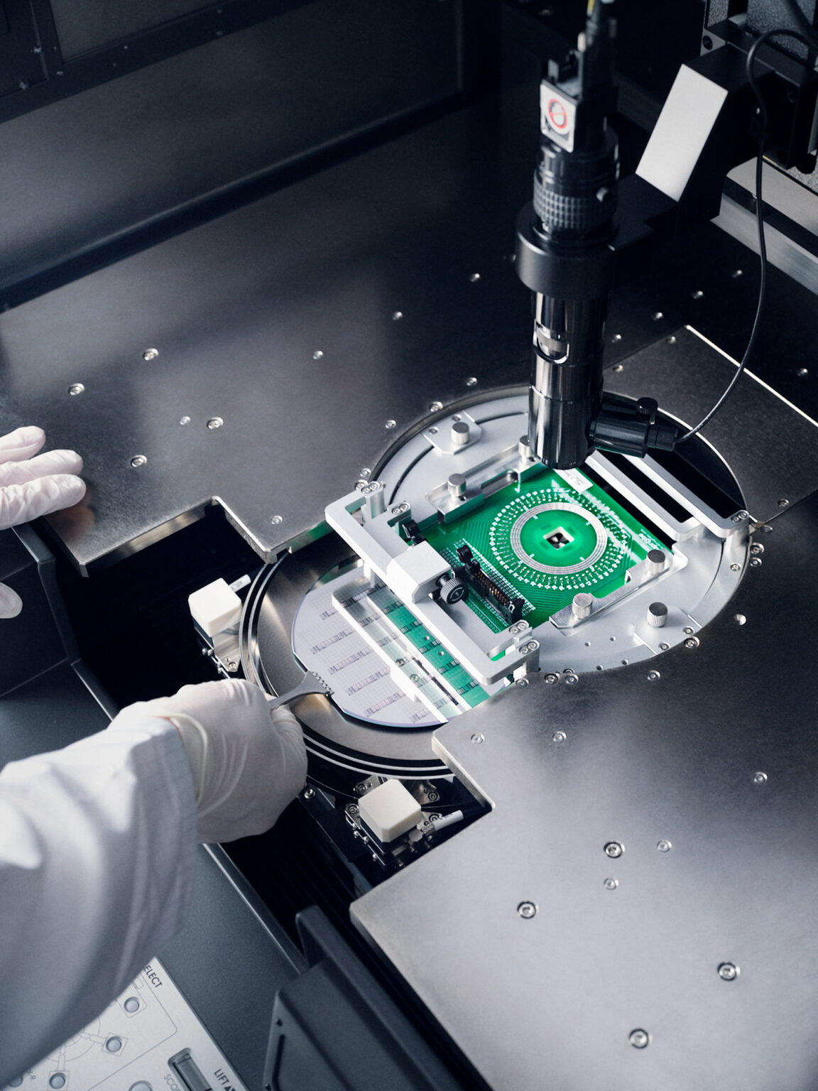 Wafer probe station in SemiQon lab