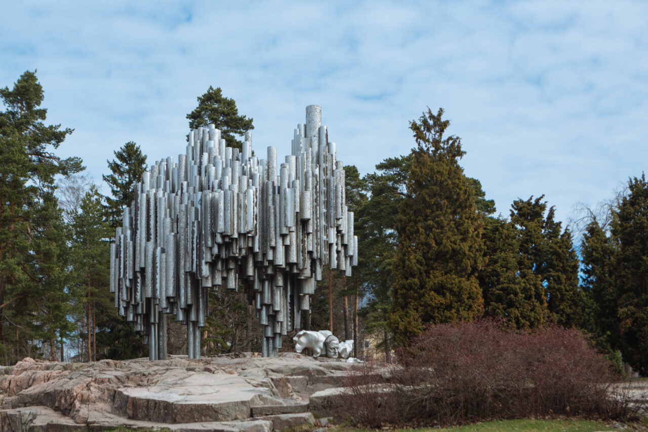 Sibelius Park and monument in Taka-Töölö district