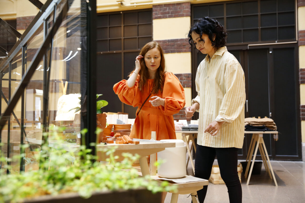Women shopping at the Glasshouse Helsinki at Helsinki Design District