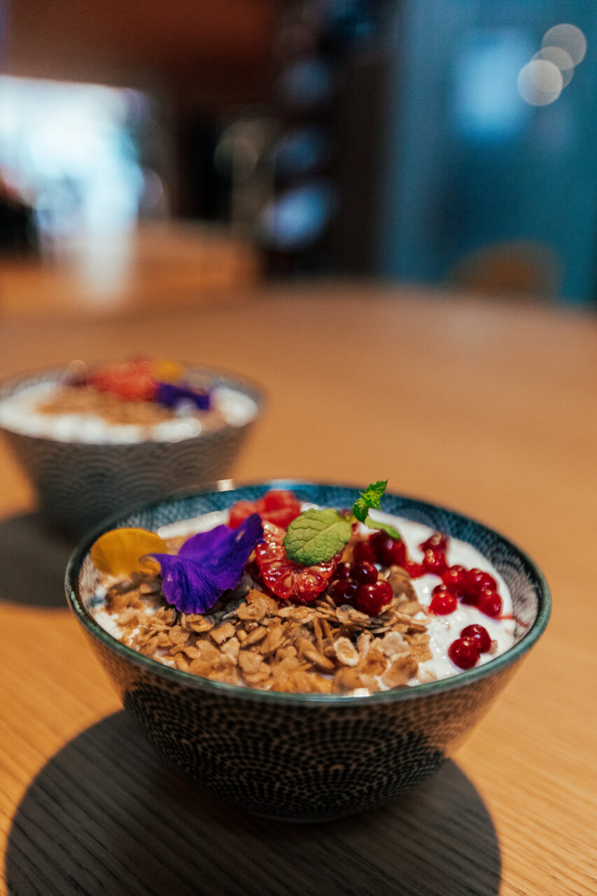 Breakfast porridge at Think Corner Kamppi in Helsinki.