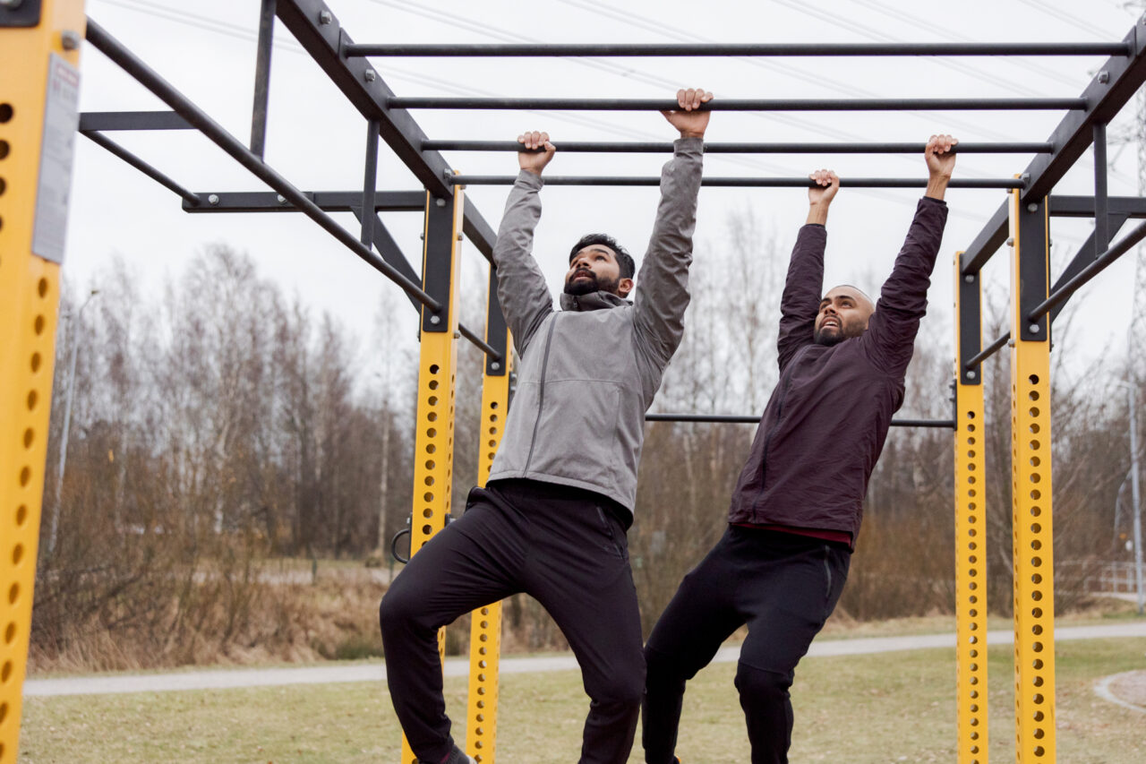 Working out in outdoors