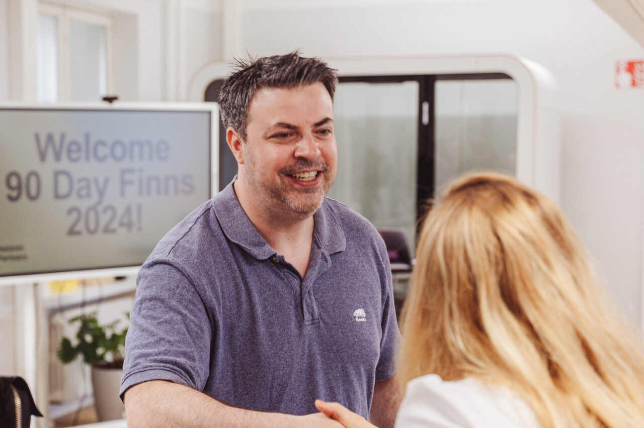 Vincent Marsland at the 90 Day Finn 2024 welcome day.