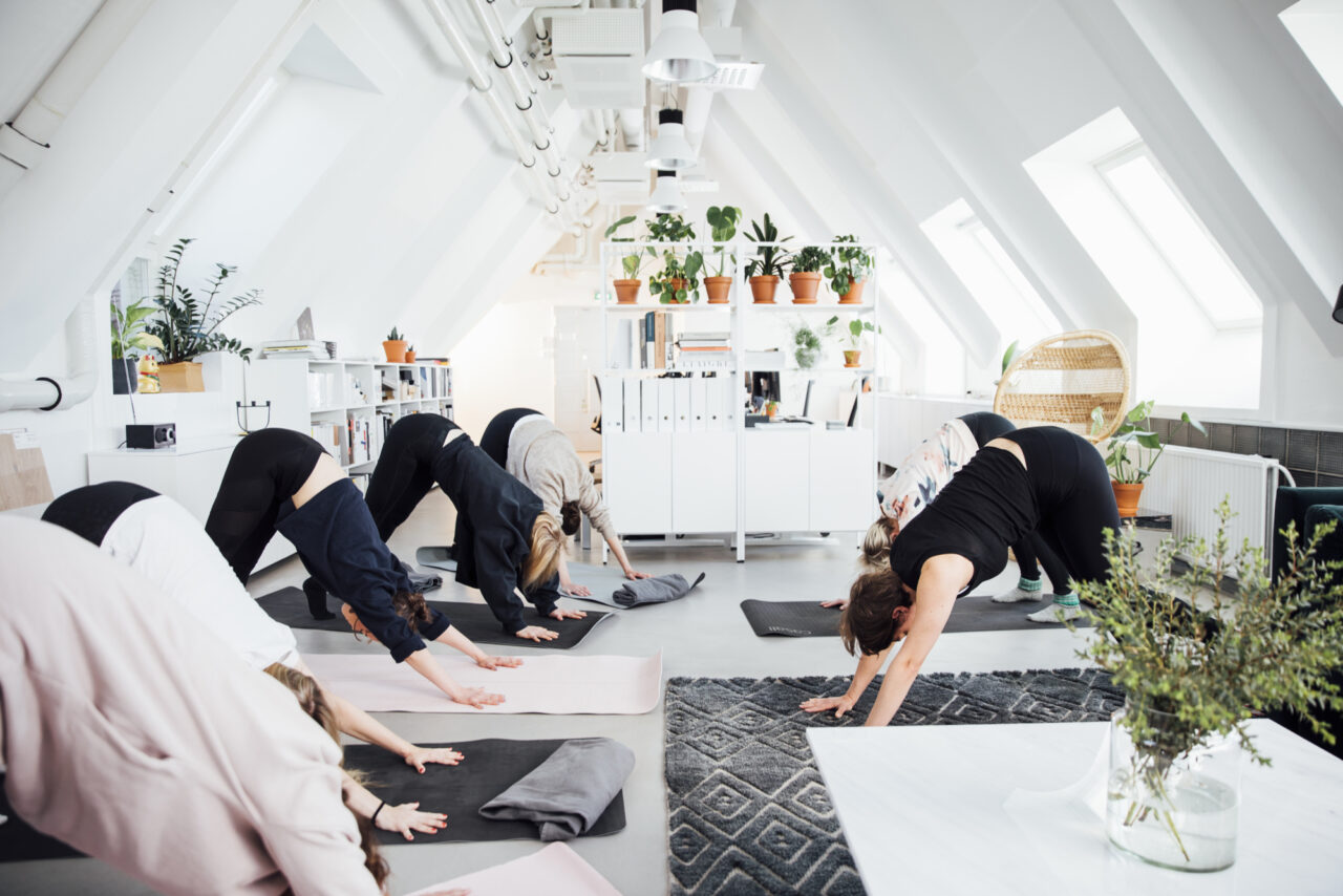 Helsinki 24/7 - Fyra's staff doing yoga