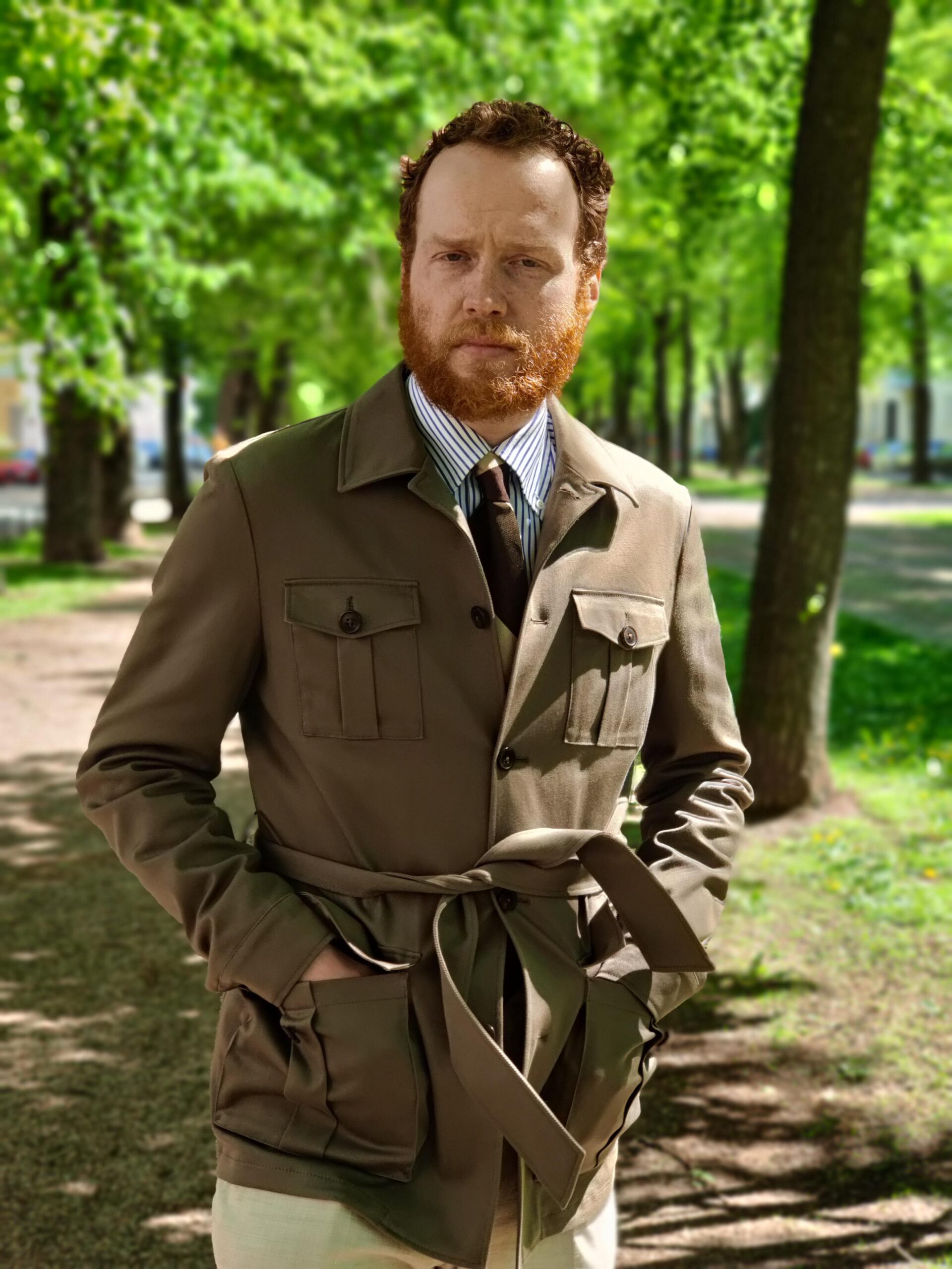 Tailor Niko Pelkonen in Safari-jacket