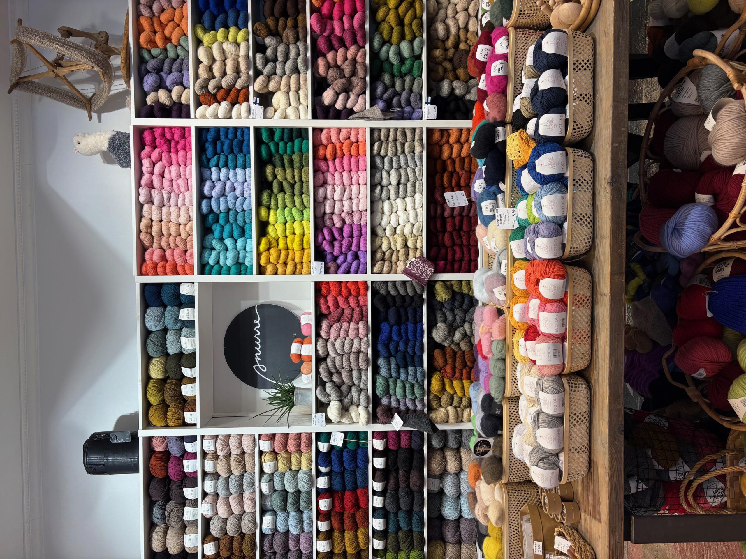 Colorful Yarn Shop Snurre in Kamppi.
