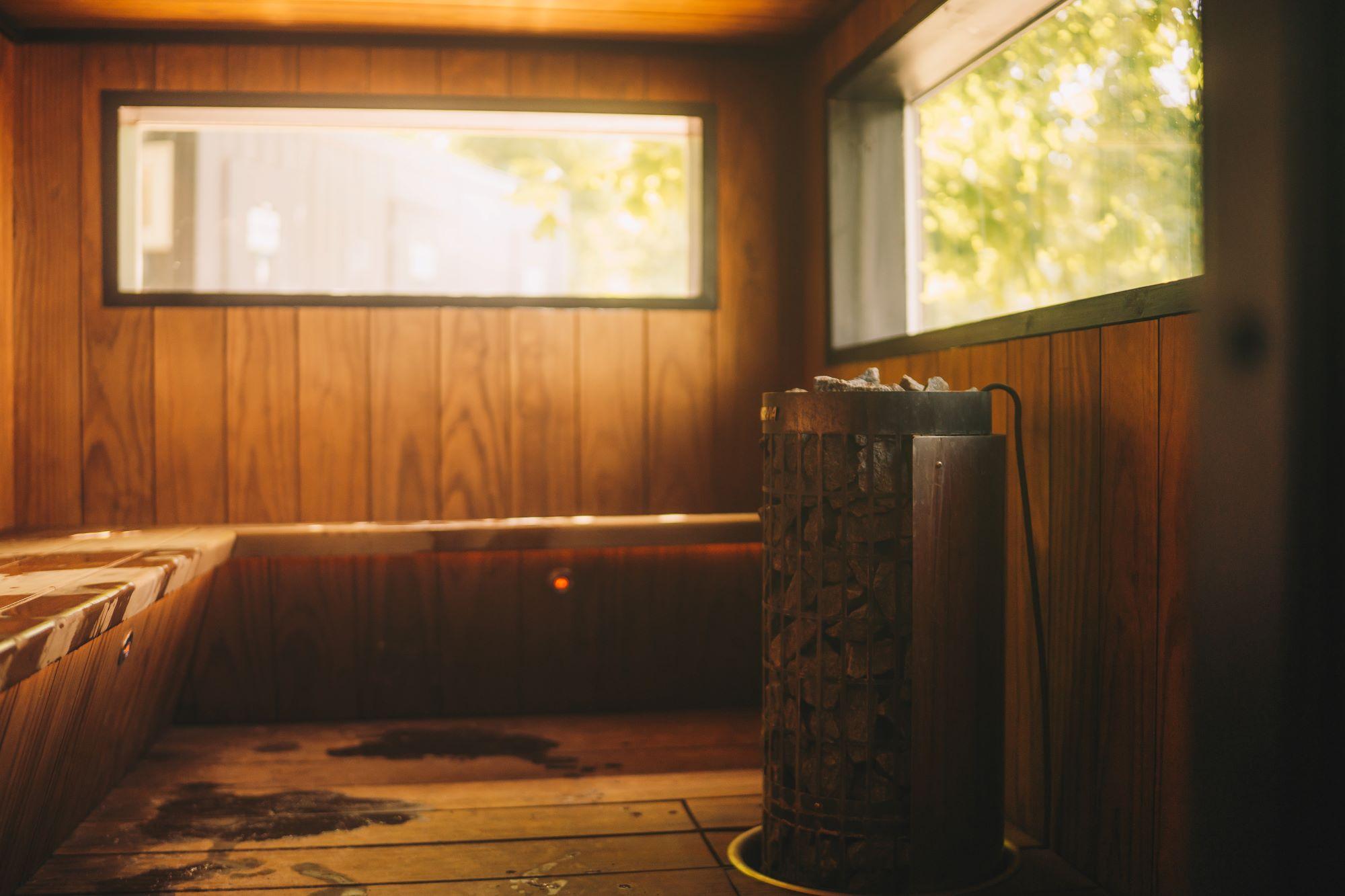 Beautiful sauna with a view.