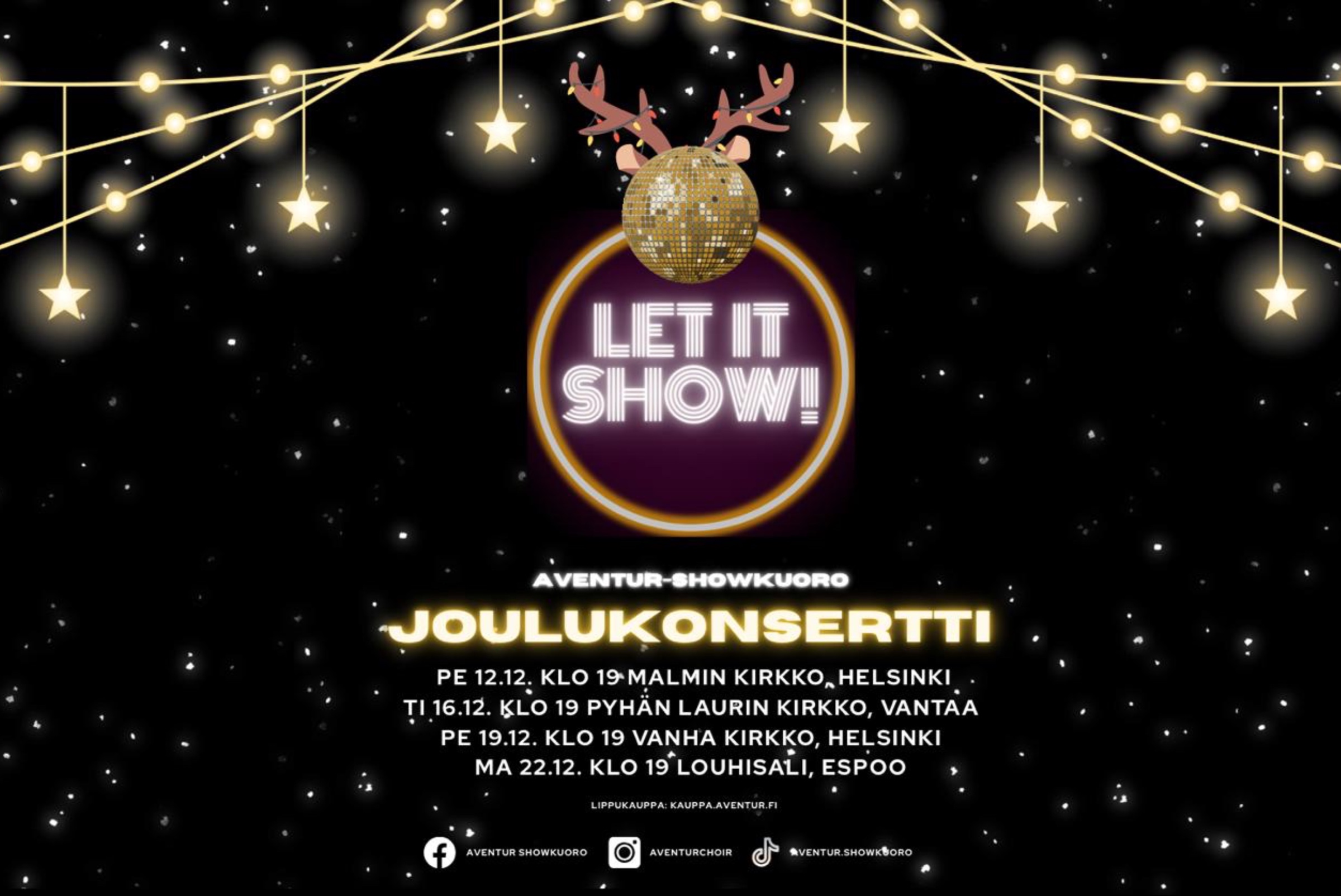 Joulukonsertin mainos