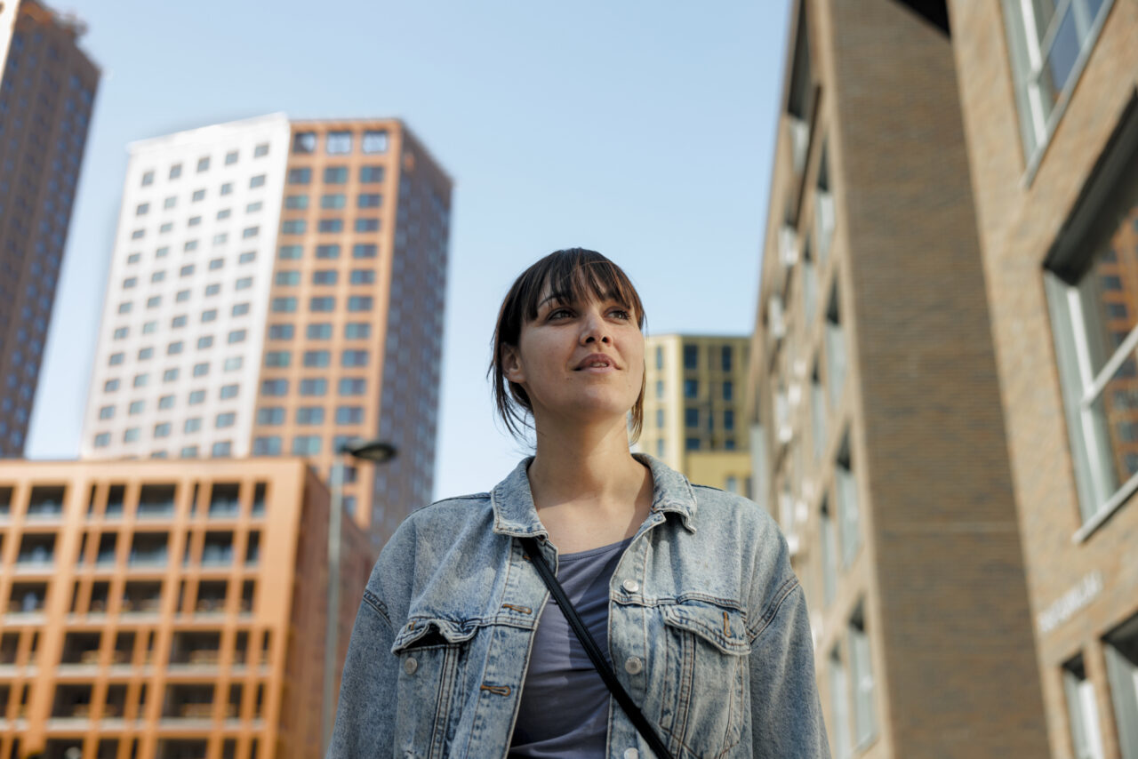 Woman in Vuosaari neighborhood (3)