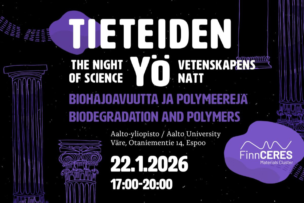 Tieteiden Yö - Biohajoavuutta ja Polymeerejä 22.1.2026