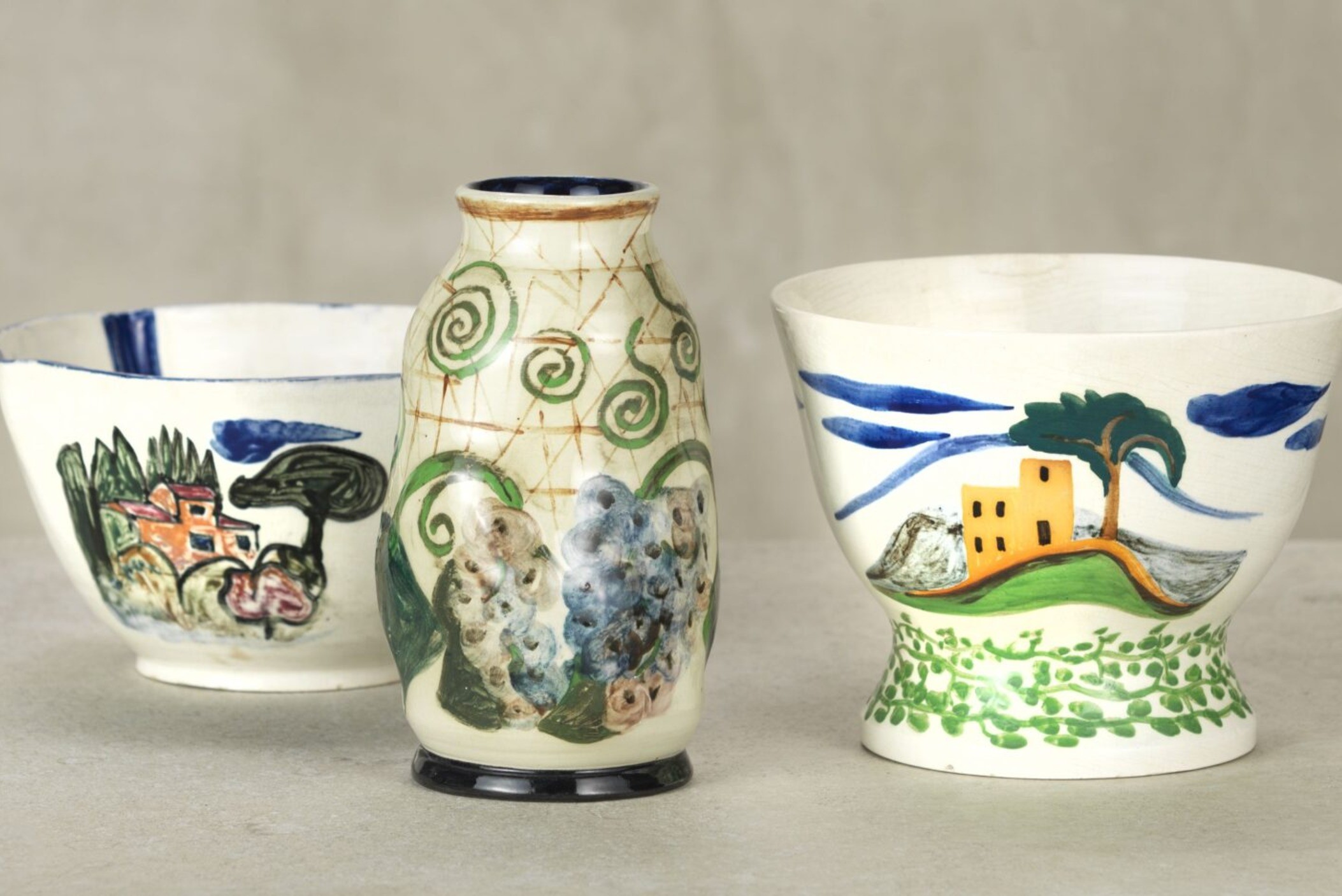 Gerda Thesleff, maljoja ja maljakko, 1920-luku. Collection Kakkonen