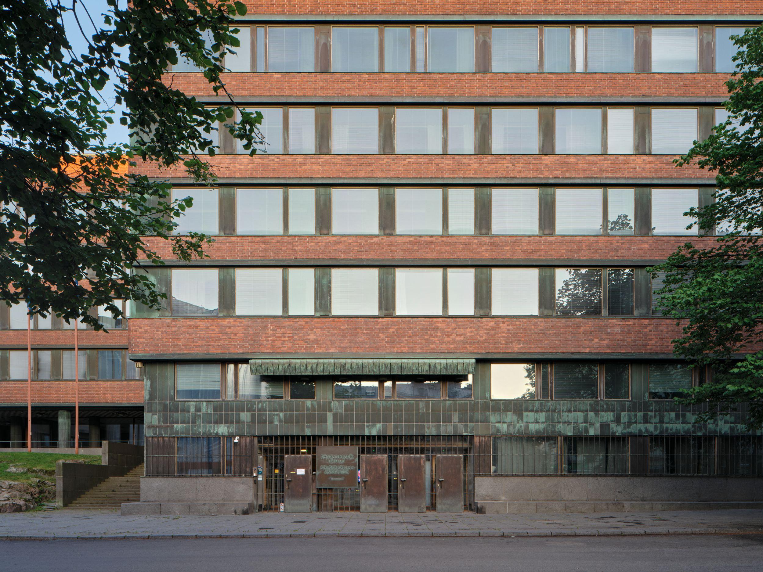 The main building of the National Pensions Institute (1956) was designed by architect Alvar Aalto.