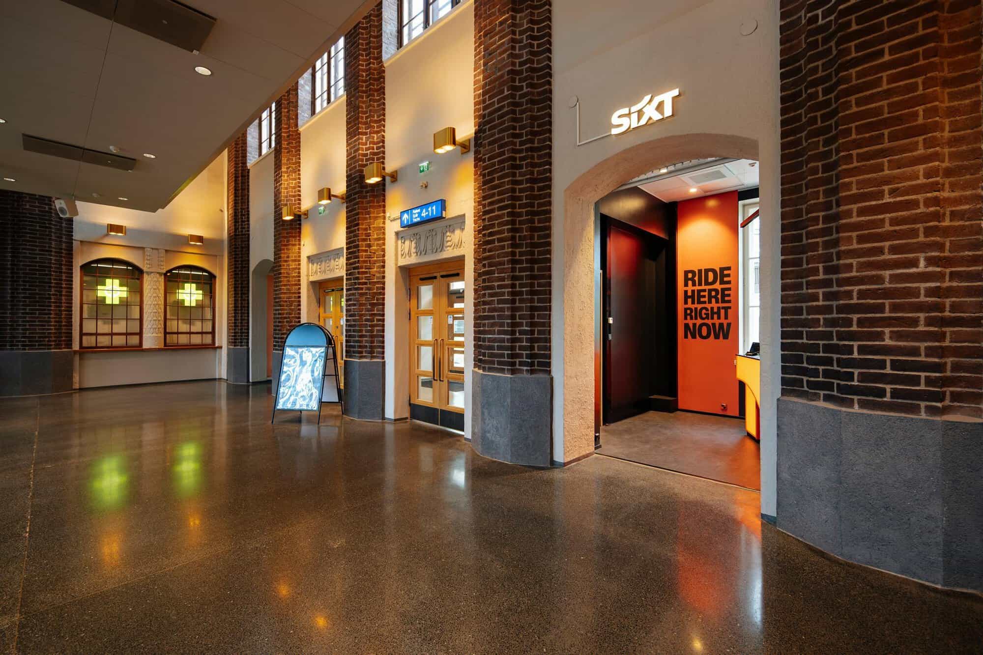 SIXT Car Rental on Helsinki Central Railway Station.